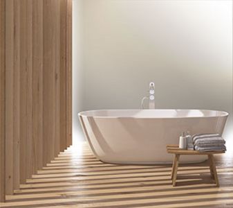 Wohlfühlbad im aktuellen High-End-Glanz-Finish Wohlfühlbad im aktuellen High-End-Glanz-Finish